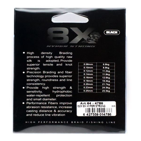 Шнур PRO FL 8X Hyper Strong 150м FLHS8X018 фото